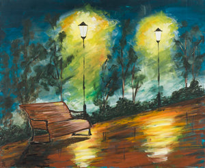 Evening bench (100x80)