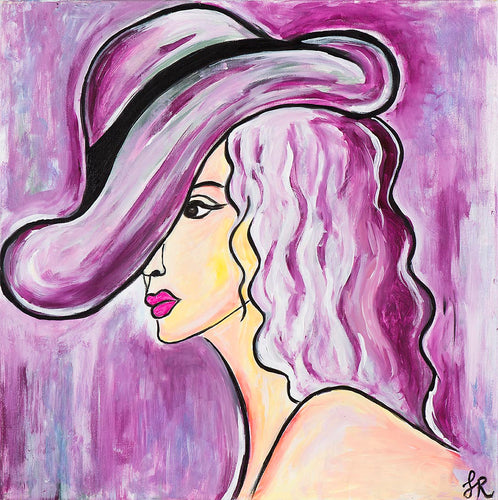 Hat in purple (60x69)